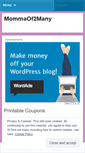 Mobile Screenshot of mommaof2many.wordpress.com