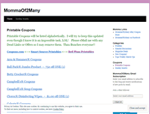 Tablet Screenshot of mommaof2many.wordpress.com
