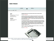 Tablet Screenshot of geekfoibles.wordpress.com