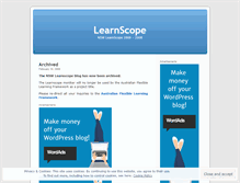 Tablet Screenshot of learnscope.wordpress.com