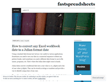 Tablet Screenshot of fastspreadsheets.wordpress.com