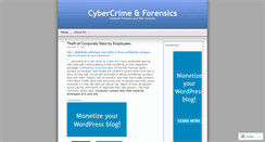 Desktop Screenshot of cybercrimeforensics.wordpress.com