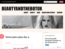 Tablet Screenshot of beautyandthebotox.wordpress.com