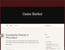 Tablet Screenshot of gamebarker.wordpress.com