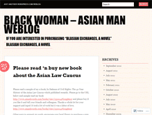 Tablet Screenshot of blackwomanasianman.wordpress.com