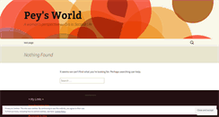 Desktop Screenshot of peysworld.wordpress.com