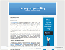 Tablet Screenshot of laryngoscopes.wordpress.com