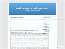 Tablet Screenshot of anakzaman.wordpress.com