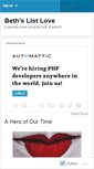 Mobile Screenshot of bethslistlove.wordpress.com