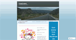 Desktop Screenshot of cruisec0ntr0l.wordpress.com