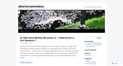 Desktop Screenshot of albertsnowmedway.wordpress.com