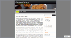 Desktop Screenshot of champagnehangover.wordpress.com