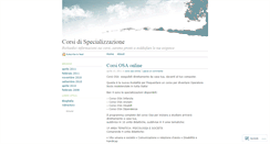 Desktop Screenshot of corsidispecializzazione.wordpress.com