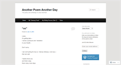 Desktop Screenshot of anotherpoemanotherday.wordpress.com