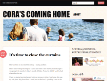 Tablet Screenshot of corascominghome.wordpress.com