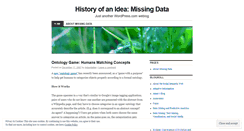 Desktop Screenshot of missingdata.wordpress.com