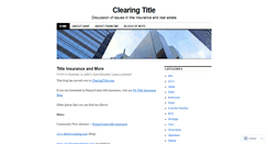 Desktop Screenshot of clearingtitle.wordpress.com