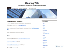 Tablet Screenshot of clearingtitle.wordpress.com