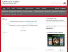 Tablet Screenshot of katefreemannutrition.wordpress.com
