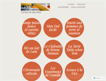 Tablet Screenshot of carnetderecettes.wordpress.com