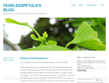 Tablet Screenshot of fearlesspetula.wordpress.com
