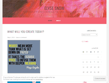 Tablet Screenshot of elysesnow.wordpress.com