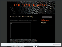 Tablet Screenshot of farbeyondmetal.wordpress.com