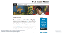 Desktop Screenshot of ncesocialmedia.wordpress.com