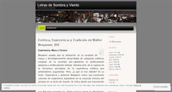 Desktop Screenshot of letrasdesombrayviento.wordpress.com
