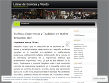 Tablet Screenshot of letrasdesombrayviento.wordpress.com
