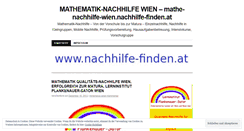 Desktop Screenshot of mathematiknachhilfewien.wordpress.com