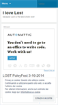Mobile Screenshot of ilovelost.wordpress.com