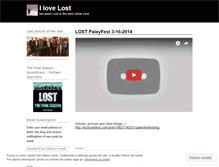 Tablet Screenshot of ilovelost.wordpress.com