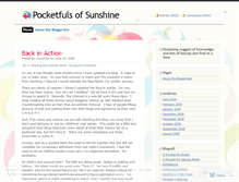 Tablet Screenshot of pocketfulsofsunshine.wordpress.com