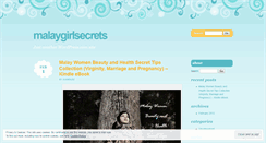 Desktop Screenshot of malaygirlsecrets.wordpress.com