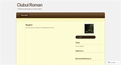 Desktop Screenshot of clubulprietenilor.wordpress.com