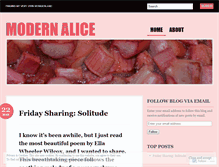 Tablet Screenshot of modernalice.wordpress.com