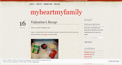 Desktop Screenshot of myheartmyfamily.wordpress.com