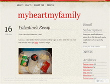 Tablet Screenshot of myheartmyfamily.wordpress.com