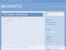 Tablet Screenshot of brandbites.wordpress.com