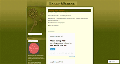 Desktop Screenshot of barleyandserene.wordpress.com
