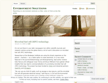 Tablet Screenshot of environmentsolutions.wordpress.com