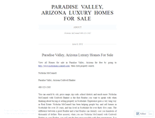 Tablet Screenshot of paradisevalleyarizonahomesforsale.wordpress.com