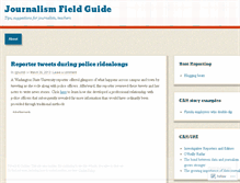 Tablet Screenshot of journalismfieldguide.wordpress.com