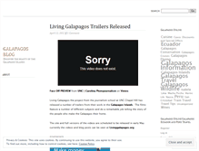 Tablet Screenshot of galapagosonline.wordpress.com