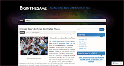 Desktop Screenshot of biginthegame.wordpress.com