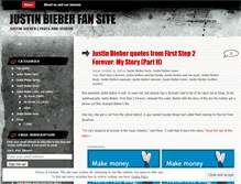 Tablet Screenshot of justinbieberlyrics.wordpress.com