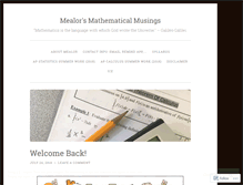 Tablet Screenshot of mrmealor.wordpress.com