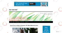 Desktop Screenshot of hernewleaf.wordpress.com