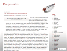 Tablet Screenshot of campusalive.wordpress.com
